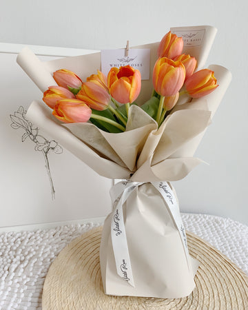 Ombre Orange Tulips